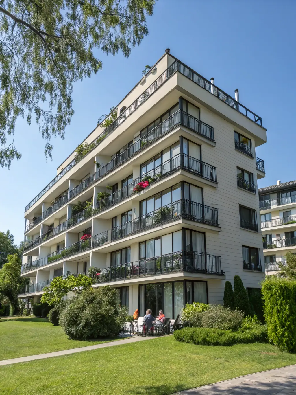 A well-maintained apartment building, representing rental property management services offered by Wagne Erenterprise.